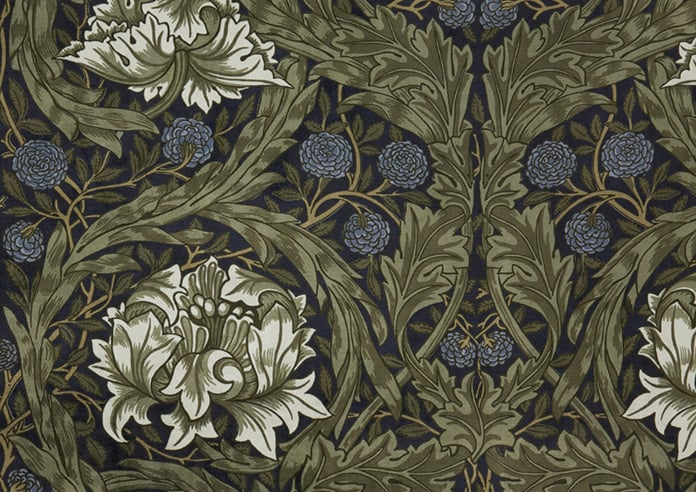 William Morris At Home African Marigold Velvet, Cornflower - Twist&Fit Roman Blind - Image 8